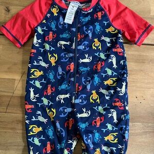 Tommy Bahama Red and Blue Kids Swim Rashguard